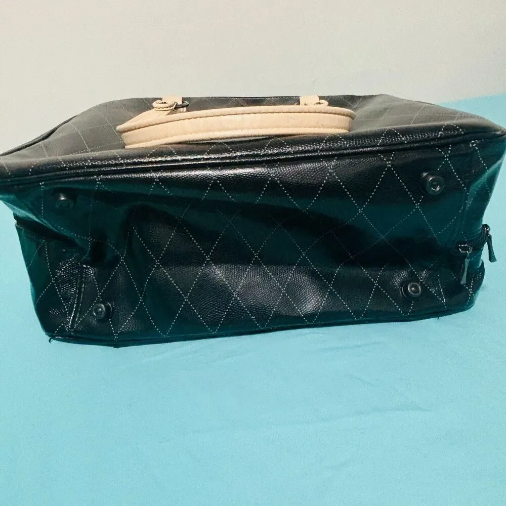 Mary Kay Deluxe Consultant Bag Black Cream Large Caddy Tote